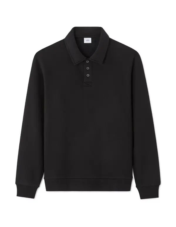 Celio Черна мъжка поло риза Celio