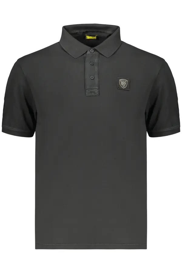 BLAUER APPAREL Черна мъжка поло риза