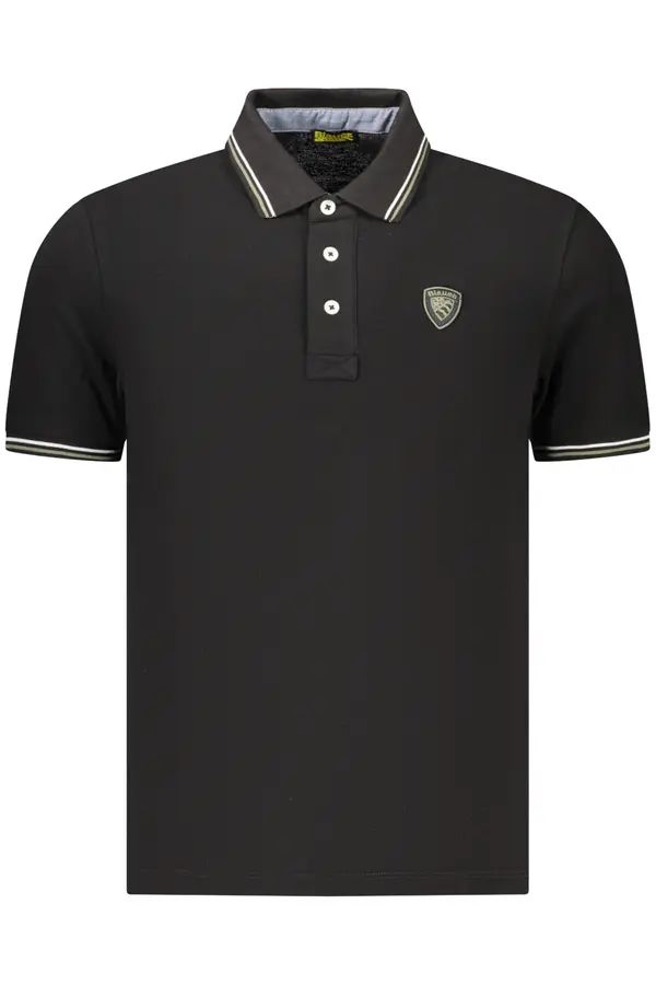 BLAUER APPAREL Черна мъжка поло риза