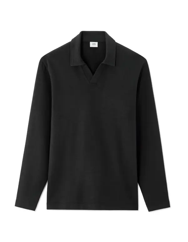 Celio Черна мъжка тениска с дълъг ръкав Celio Medort