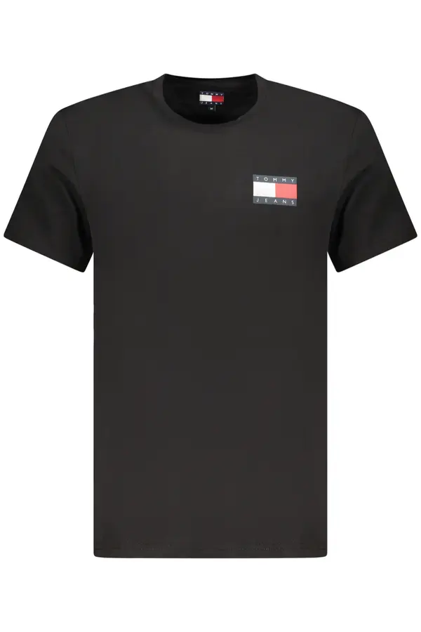 Tommy Hilfiger Черна мъжка тениска с къс ръкав