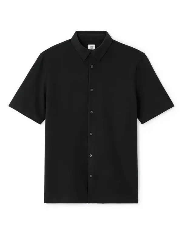 Celio Черна риза с къс ръкав Celio Lahemc