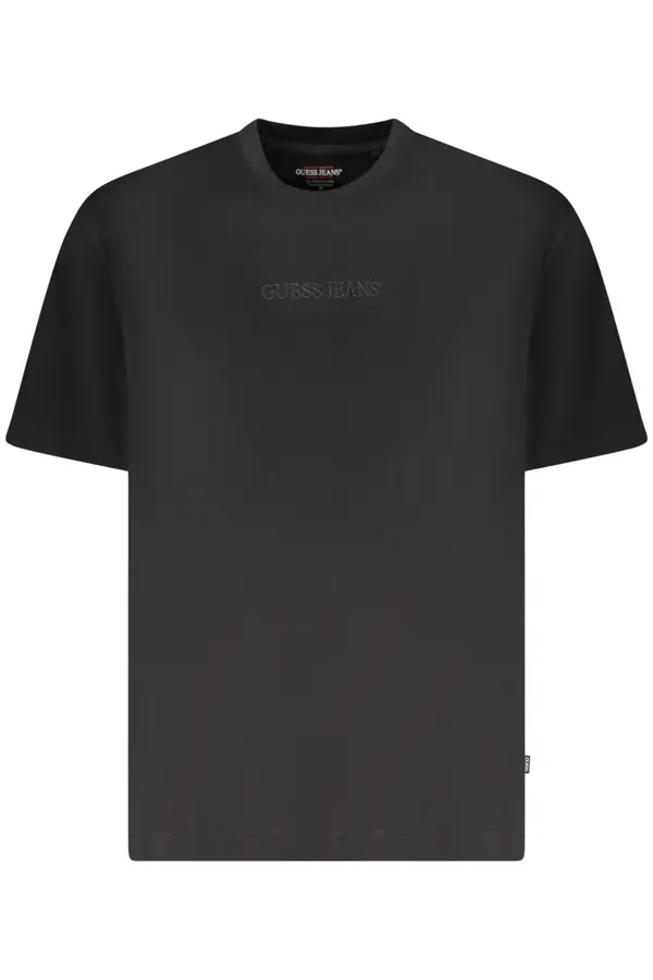 GUESS JEANS Черна тениска с голям размер