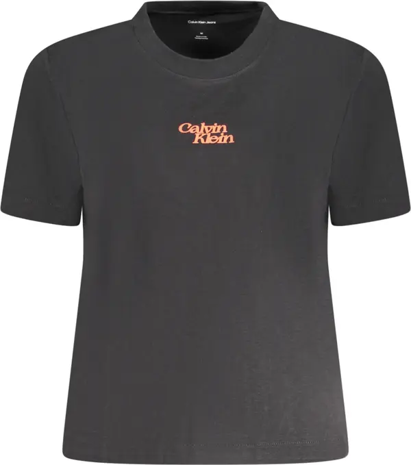 Calvin Klein Черна тениска с къс ръкав Calvin Klein