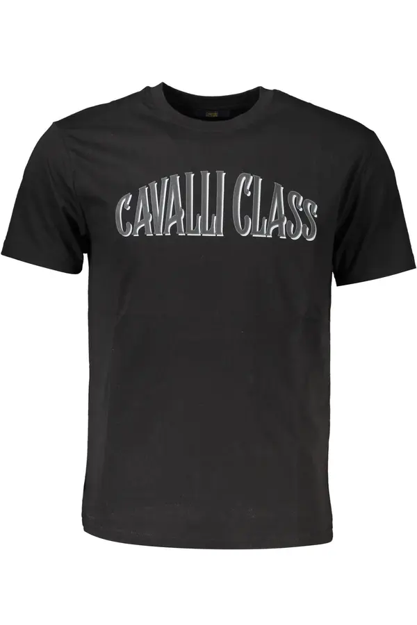 Cavalli Class Черна тениска с къс ръкав CAVALLI CLASS