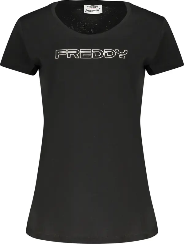 FREDDY Черна тениска с къс ръкав