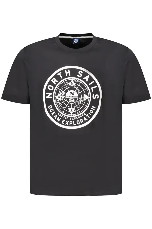 North Sails Черна тениска с къс ръкав NORTH SAILS