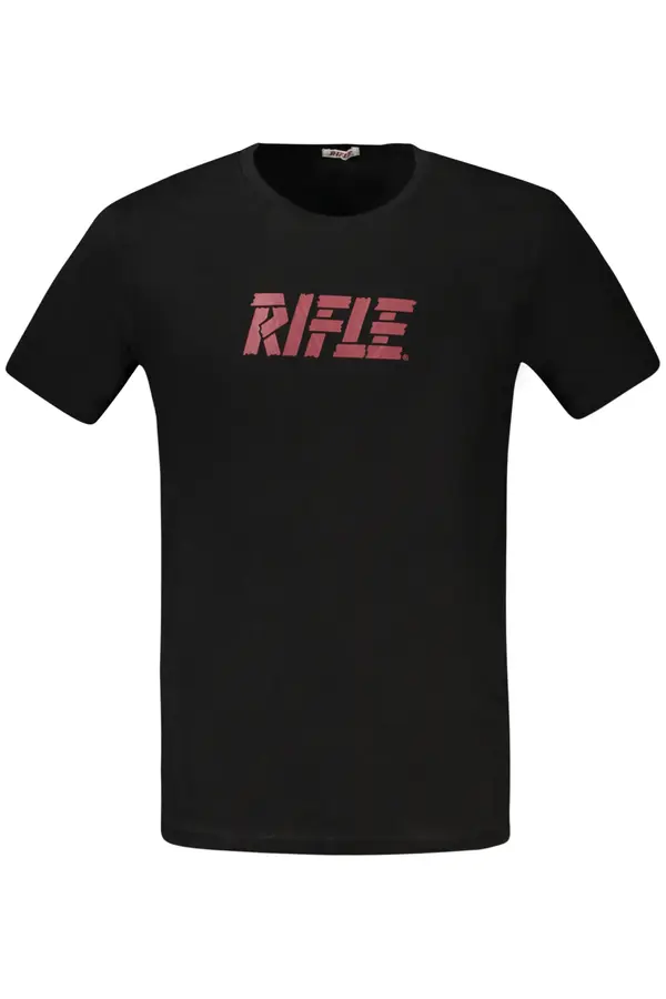Rifle Черна тениска с къс ръкав RIFLE