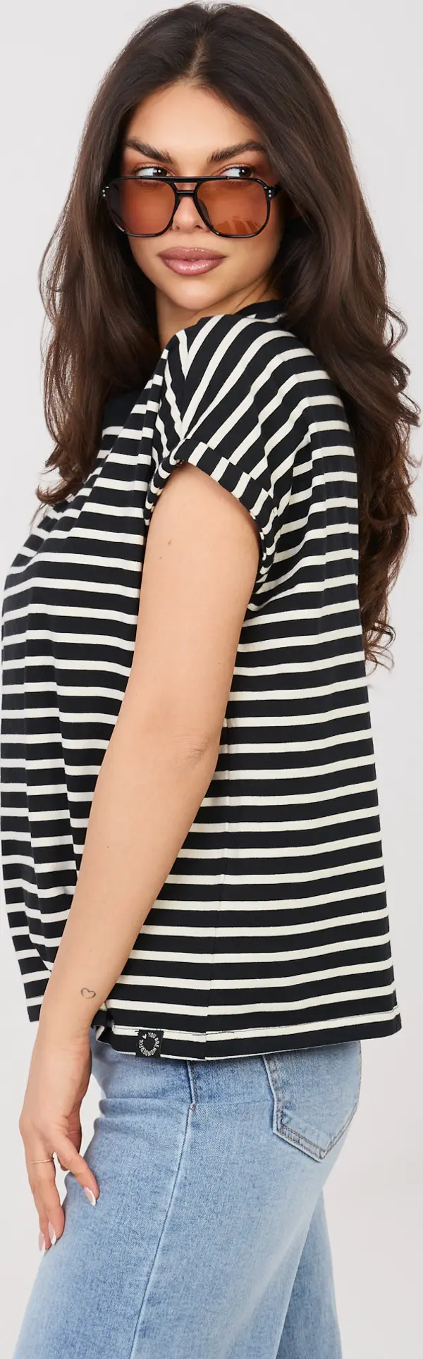 Sublevel Черна тениска с райета