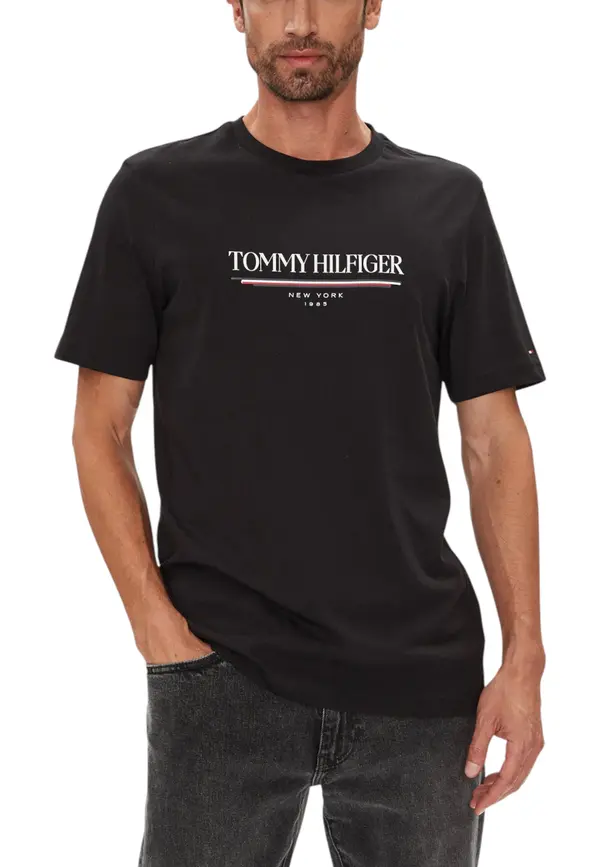 Tommy Hilfiger Черна тениска Tommy Hilfiger