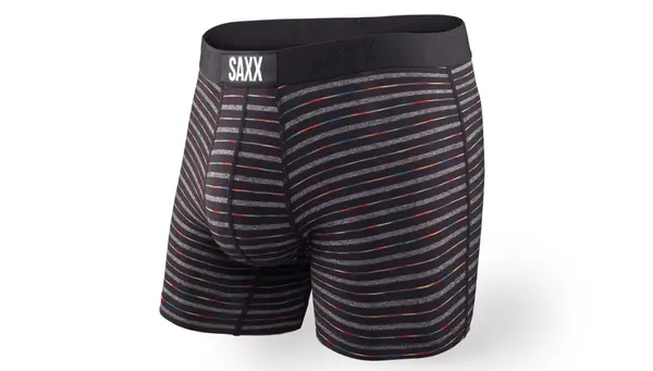 SAXX Черни боксерки на райета Saxx Vibe