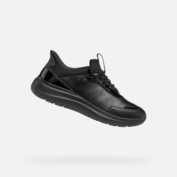 GEOX Черни дамски маратонки Geox Plummery Plus