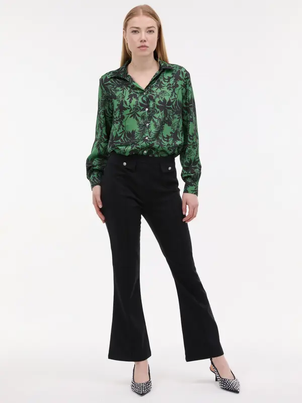 Orsay Черни дамски панталони тип „bootcut“