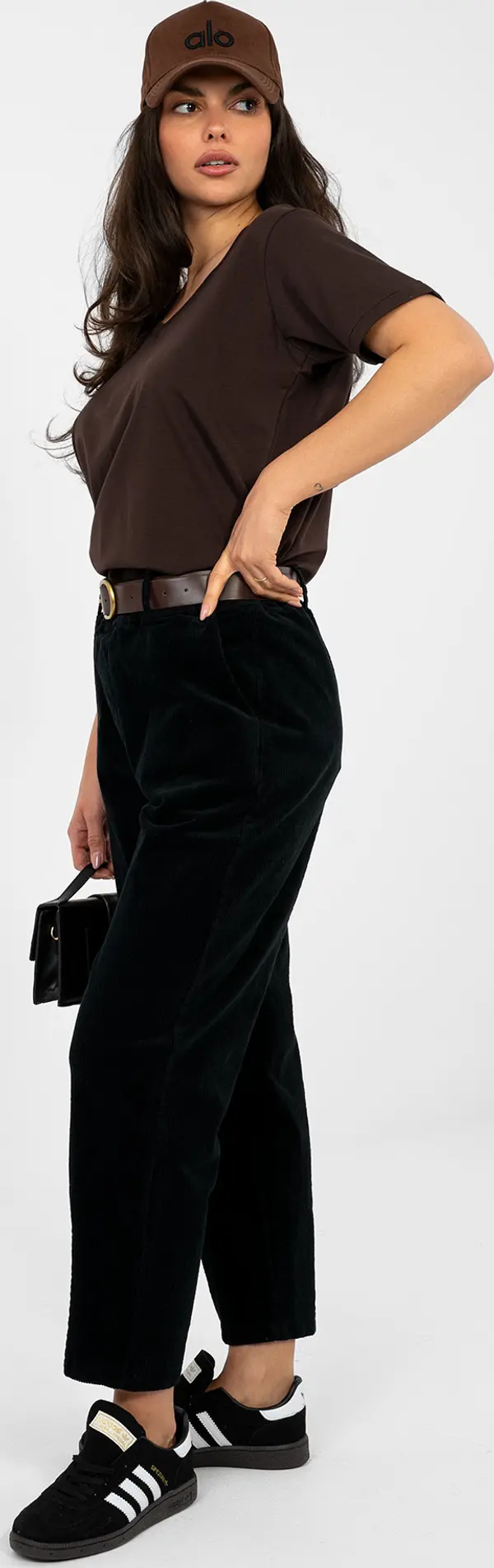 Italy Moda Черни едноцветни панталони