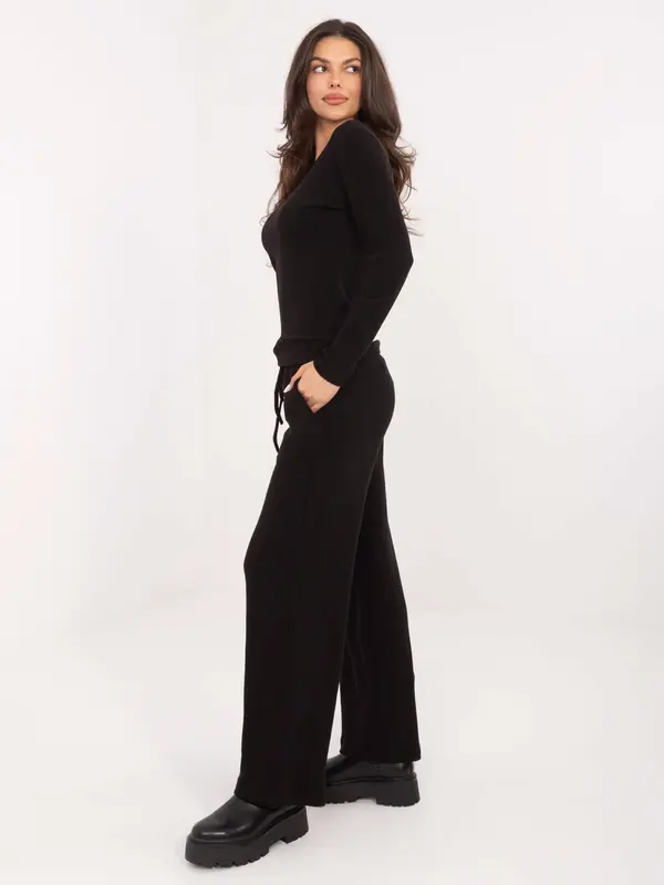 Factory Price Черни едноцветни панталони