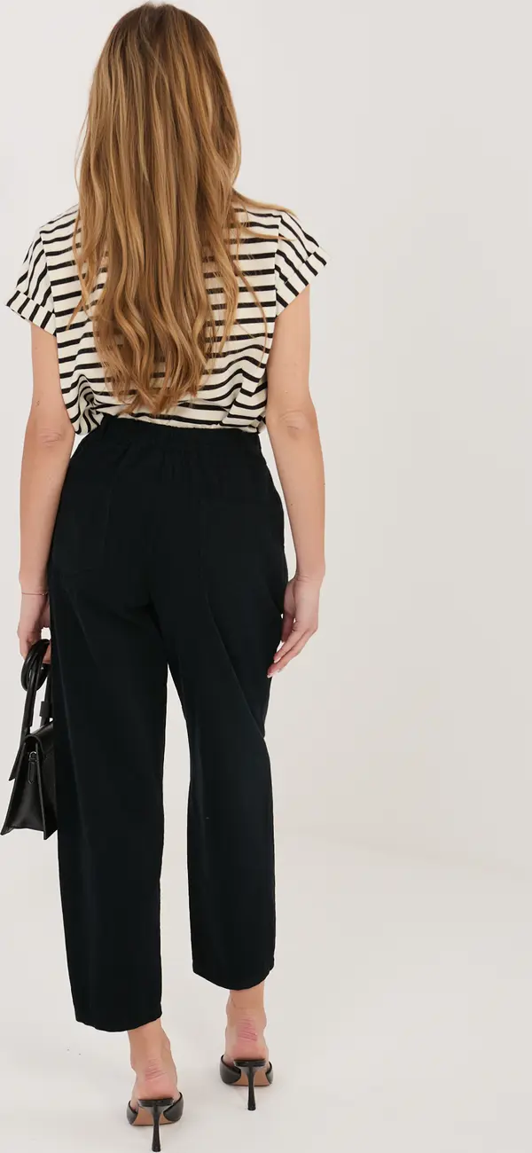 RUE PARIS Черни кадифени панталони