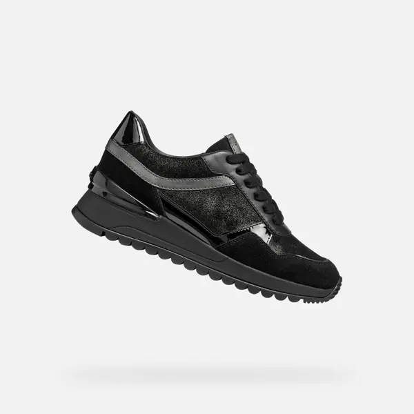 GEOX Черни ниски кецове Geox Desya