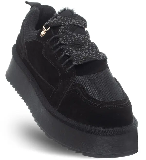 SOLO SOPRANI COUTURE Черни ниски кецове с връзки SOLO SOPRANI