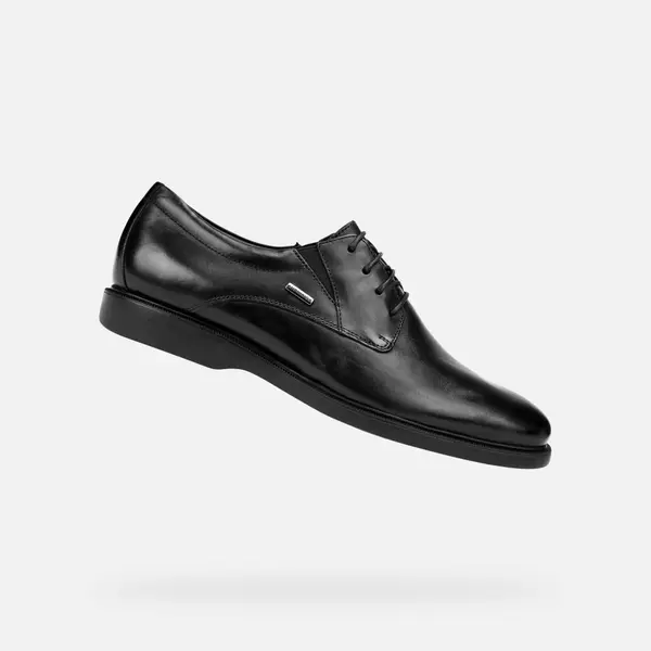 GEOX Черни официални обувки Geox Brayden 2fit