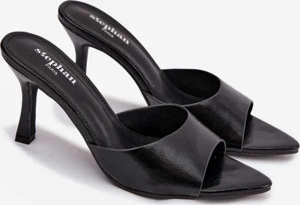 Boto Черни сандали с токчета Lirissa с лак