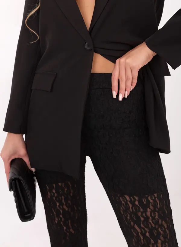 Italy Moda Черни шарени панталони