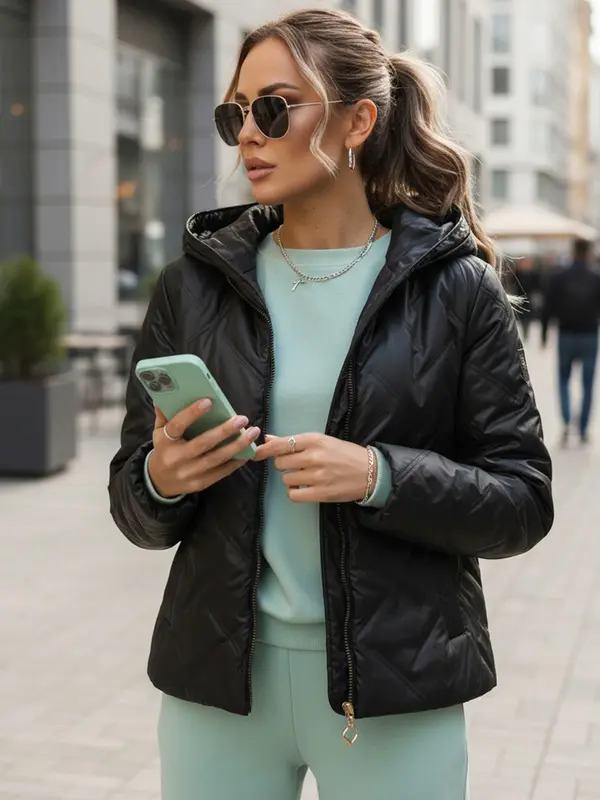 DStreet Черно ватирано зимно яке