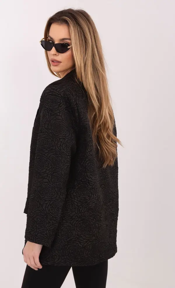 RUE PARIS Черно жакардово сако RUE PARIS