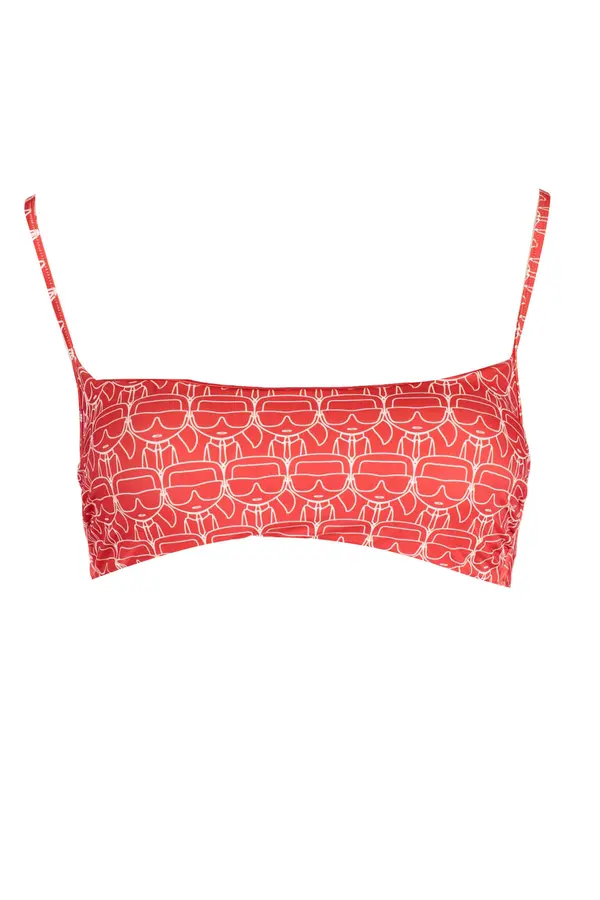 KARL LAGERFELD BEACHWEAR Червен бикини топ на Карл Лагерфелд