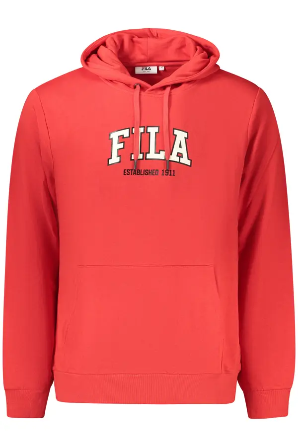 Fila Червен мъжки суитшърт без качулка