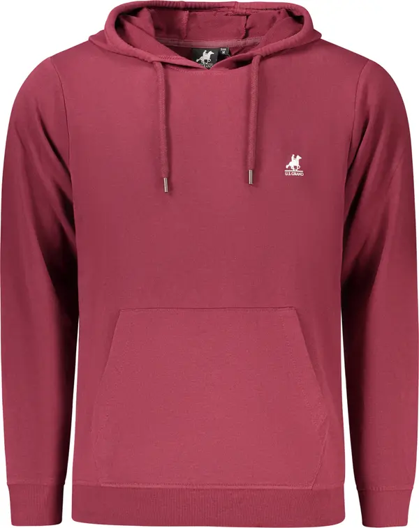 U.S. GRAND Червен мъжки суитшърт без качулка