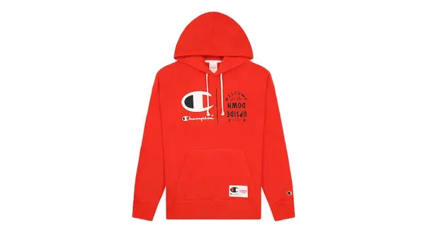 Champion Червен суитшърт Champion x Stranger Things