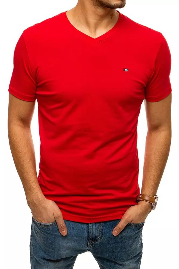 DStreet Червена мъжка тениска RX4464