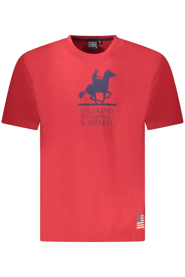 U.S. GRAND Червена мъжка тениска US Grand Polo