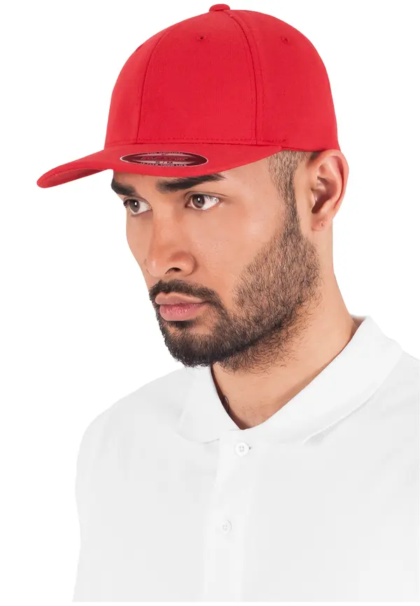 Flexfit Червена шапка Flexfit Double Jersey