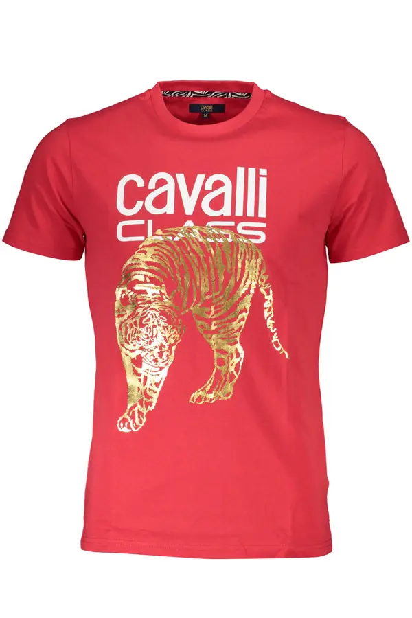 Cavalli Class Червена тениска с къс ръкав Cavalli Class