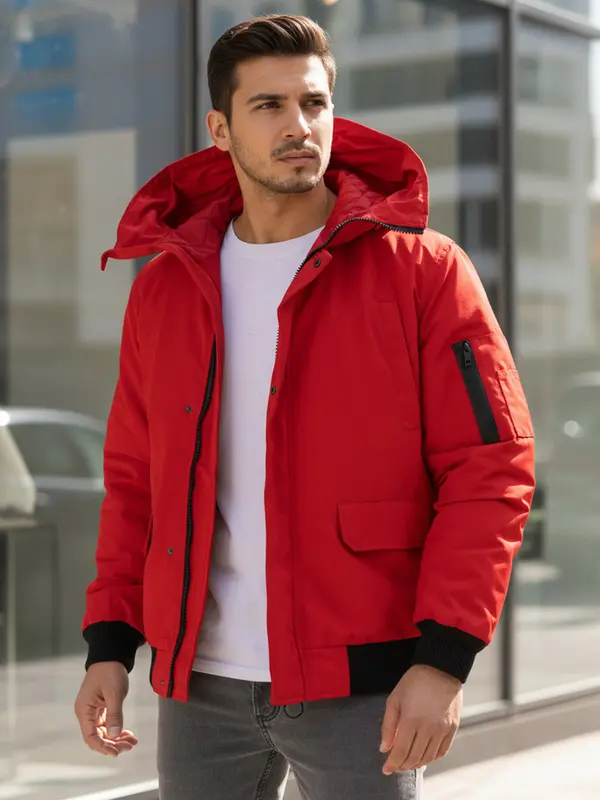 DStreet Червено зимно яке за мъже