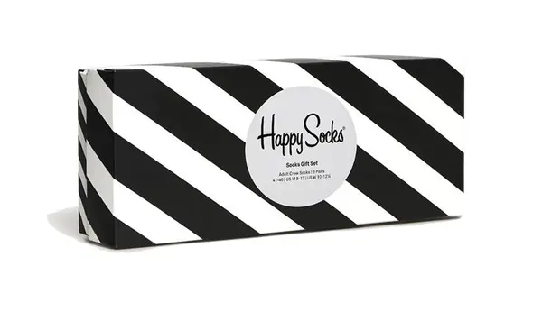 Happy Socks Четири чифта черно-бели чорапи Happy Socks