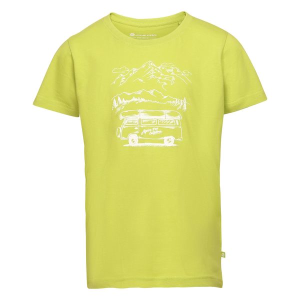 ALPINE PRO Children's cotton T-shirt ALPINE PRO BADAMO lime green variant pb