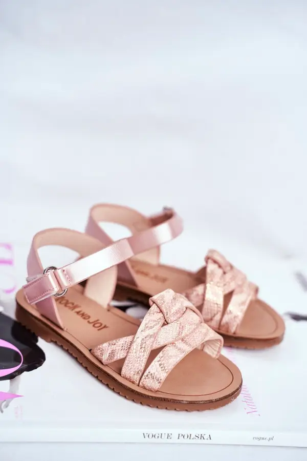 Kesi Children's Sandals for Girls pattern Snake Pink Lilo