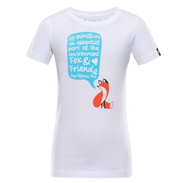 ALPINE PRO Children's T-shirt made of organic cotton ALPINE PRO WORLDO white variant pb
