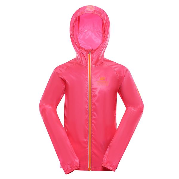 ALPINE PRO Children's ultralight jacket with impregnation ALPINE PRO BIKO neon knockout pink