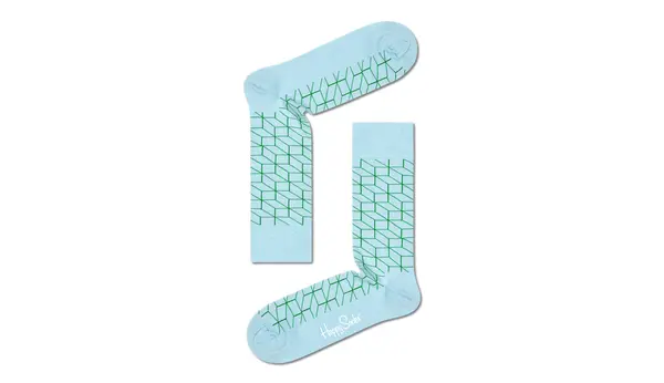 Happy Socks Чорапи - Happy Socks Filled Optic Blue Син