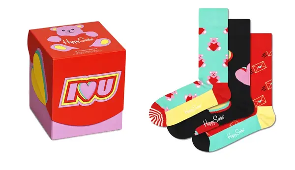 Happy Socks Чорапи - Комплект от 3 чифта Happy Socks I Love You