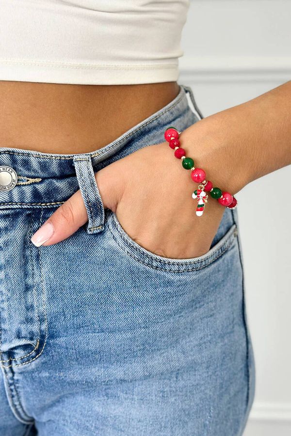 Kesi Christmas bracelet Christmas cane green