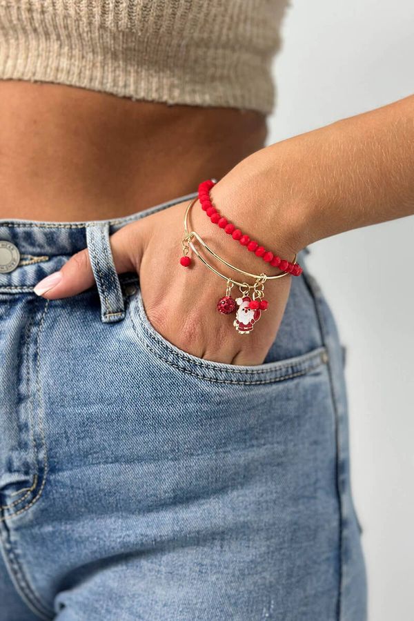 Kesi Christmas bracelet Santa Claus with a bag red