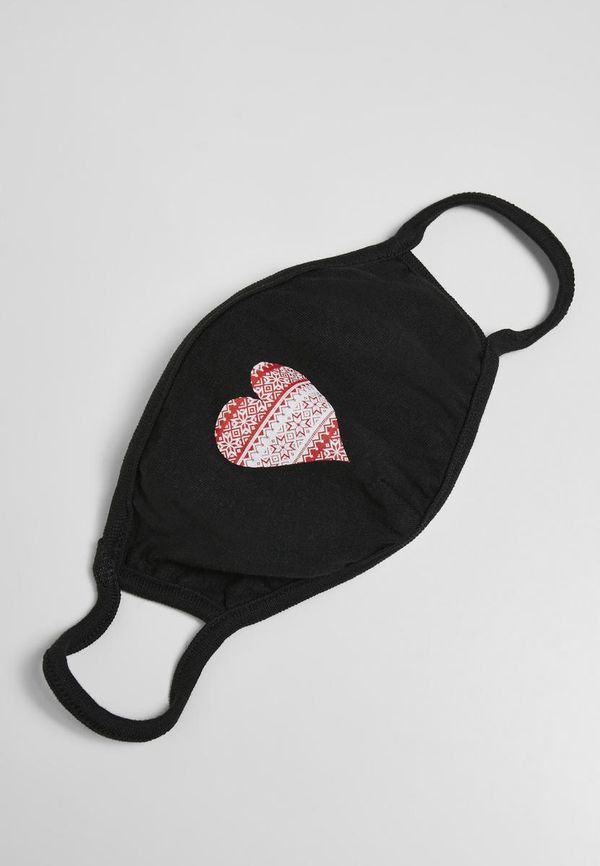 Urban Classics Accessoires Christmas Heart Face Mask Black
