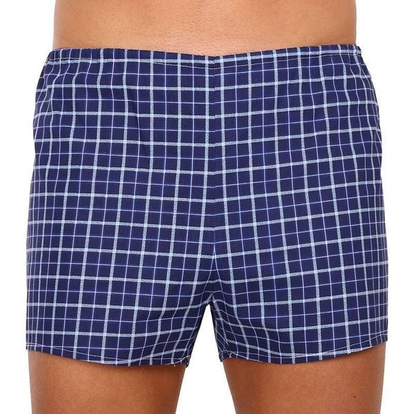Foltýn Classic men's boxer shorts Foltýn blue check oversize