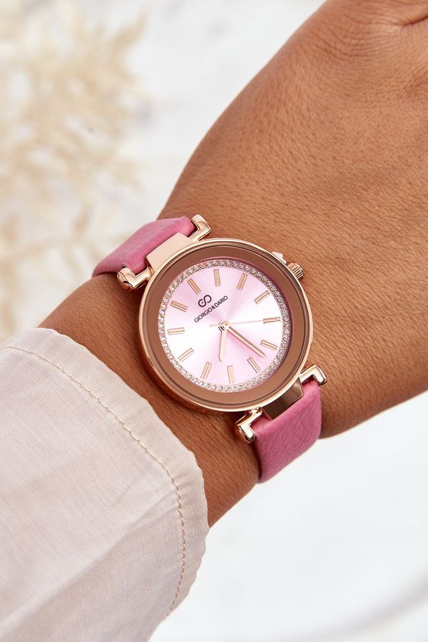 Kesi Classic women's leather watch Giorgio & Dario pink