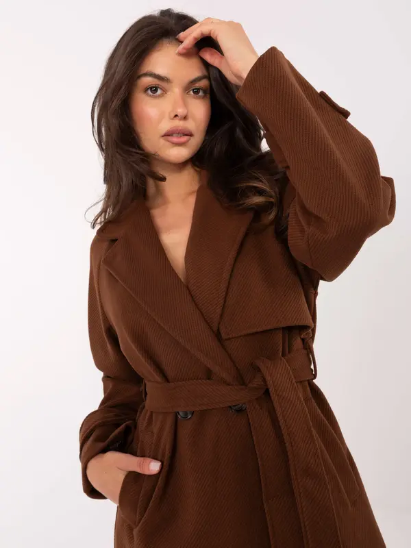 RUE PARIS Coat-IT-EN-A9589.58-brown