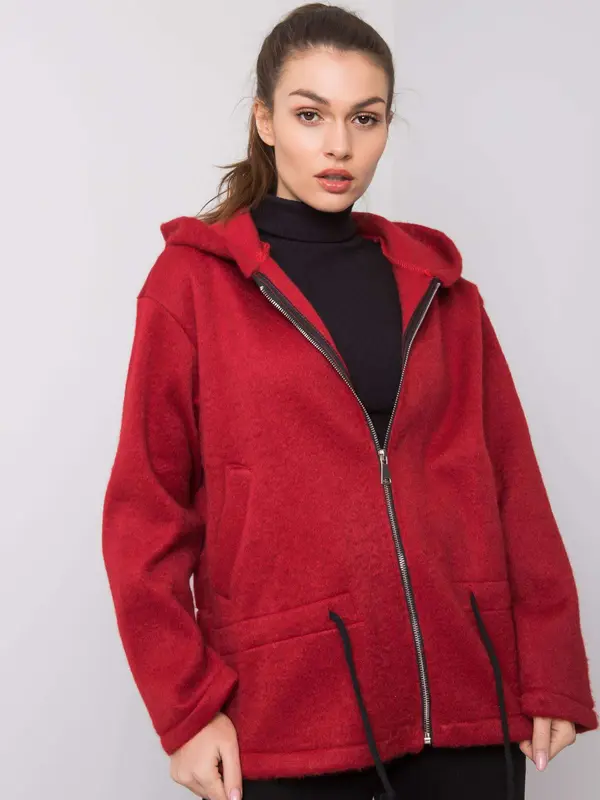 Italy Moda Coat-MI-PL-24512.00X-burgundy